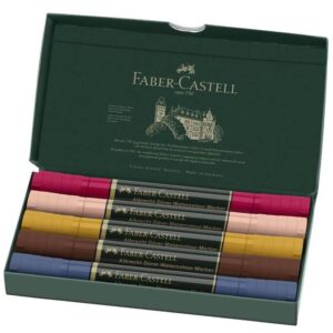 Kutija sa Faber Castell akvarel markerima u različitim bojama