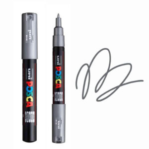UNI POSCA MARKER PC-1M 19 Crni Posca marker sa srebrnim čepom