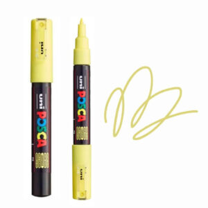 UNI POSCA MARKER PC-1M 20 Žuti Posca marker sa otvorenim i zatvorenim čepom
