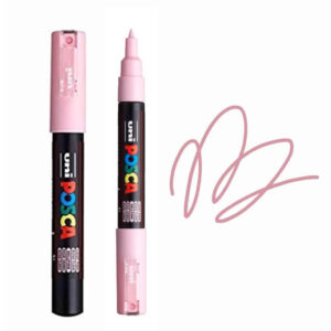 UNI POSCA MARKER PC-1M 23 Roze Posca marker sa crtežom linije u istoj boji.