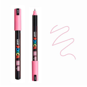 Roze Posca marker sa linijom iscrtanoj rozom bojom.