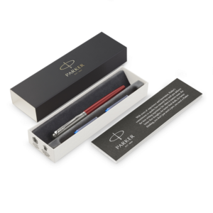 Parker Naliv pero royal jotter kensington crvene boje sa sivim poklopcem u poklon kutiji