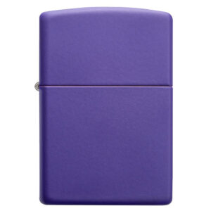 Purple Zippo lighter on a white background.
