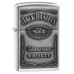 Zippo upaljač sa reljefnim dizajnom Jack Daniel's Old No. 7 Tennessee Whiskey.