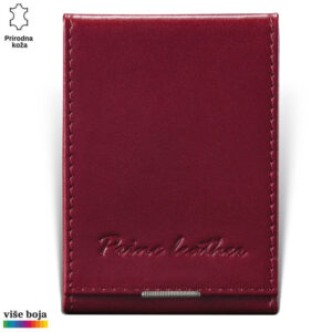 Bordo kožni novčanik brenda Princ Leather sa utisnutim logom i mogučnošću izbora u više boja.