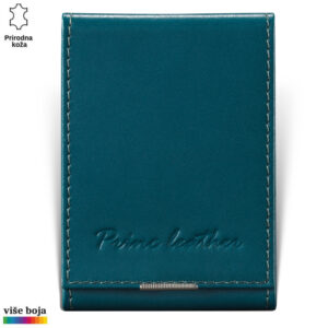 Tamnozeleni kožni novčanik od prirodne kože sa ugraviranim logom Princ Leather