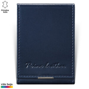 Princ Leather tamnoplavi kožni novčanik sa ugraviranim logotipom