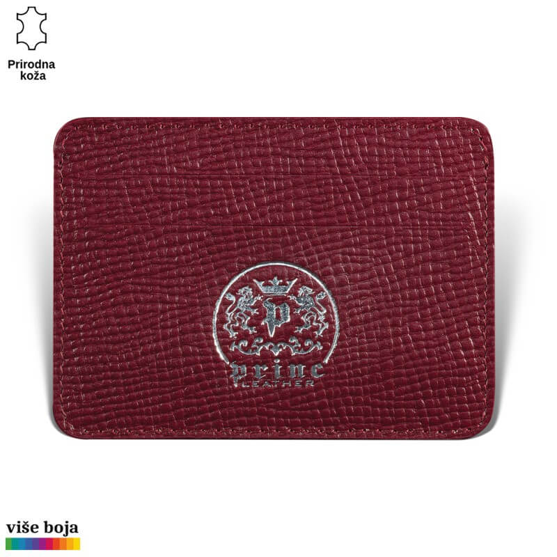 320bordoreb Etui za kartice u kog staju 4 kartice, bordo rebraste koze