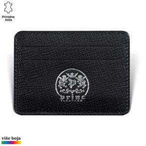 FUTROLA ZA 4 KARTICE I PAPIRNI NOVAC 17 Etui za kartice u kog staju 4 kartice, crne boje, rebrasta koza