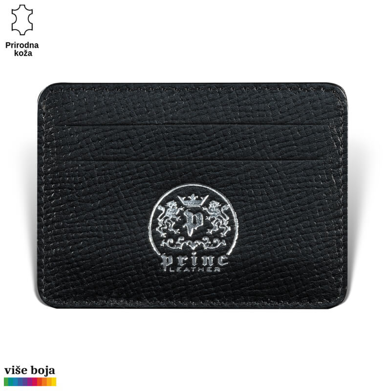 320crnareb Etui za kartice u kog staju 4 kartice, crne boje, rebrasta koza