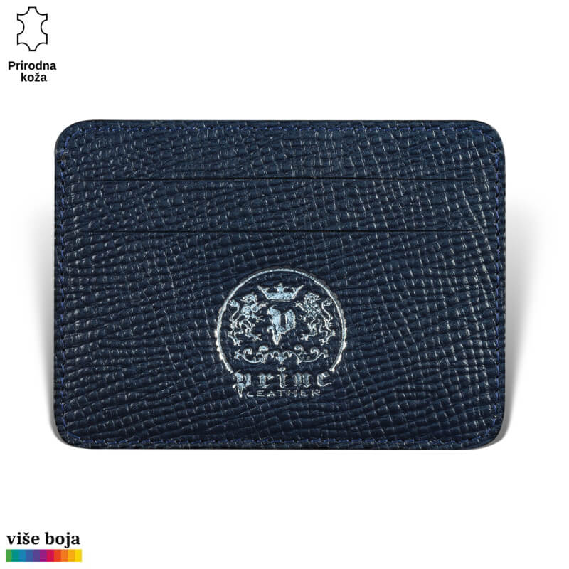 320tegetreb Etui za kartice u kog staju 4 kartice, teget boje rebraste koze