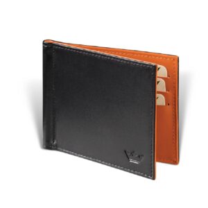 Crni Kožni Novčanik sa Graviranom Krunom