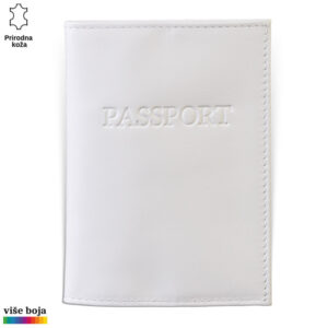 Futrola za pasos bele boje, kozna