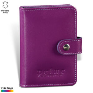 Narandžasti kožni novčanik sa dugmetom iz kolekcije Princ Leather