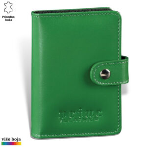 Zeleni kožni novčanik sa logotipom Princ Leather