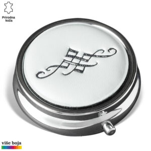 Kompaktna torbica za nakit sa gravurama na poklopcu