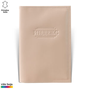 Kožna futrola za studentski indeks krem boje brenda Princ Leather