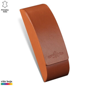 Braon kožni naslon za ruku sa ugraviranim dizajnom