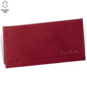 Crveni kožni novčanik Princ Leather izrađen od prirodne kože.