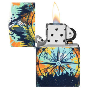 Zippo upaljač compass šareni upaljač upaljen