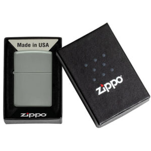 Zippo upaljač sivi zatvoren u poklon kutiji