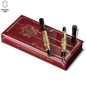 Luksuzna kutija od prirodne kože sa zlatnim detaljima
