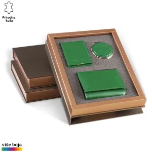 TRODELNI KOŽNI ŽENSKI SET 7 Zeleni kožni set Princ Leather sačinjen od novčanika