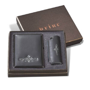 Elegantni set crnih kožnih futrola