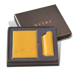 Elegantni set u poklon kutiji sa žutim kožnim novčanikom i ključem