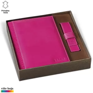 Kožna crvena futrola i kaiš u poklon kutiji