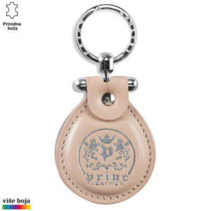 Bež kožni privesak sa logom Princ Leather