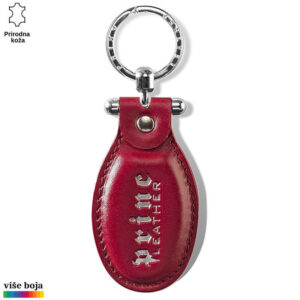 Crveni kožni privezak sa logom Princ Leather
