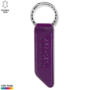 Ljubičasti kožni privezak Princ Leather sa metalnim prstenom.