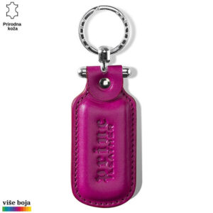 PRIVEZAK OD KOŽE PRAVOUGAONI 11 Privjesak od prirodne kože u ljubičastoj boji