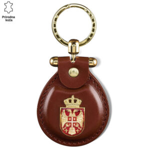 Privjesak od prirodne kože sa grbom Srbije