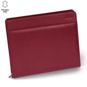 FASCIKLA SA BLOKOM 2 Crveni kožni futrola za laptop marke Princ Leather.