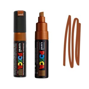 UNI POSCA MARKER PC-8K 3 Dve Posca metalik braon markere