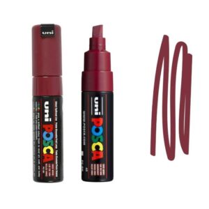 UNI POSCA MARKER PC-8K 6 Crveni Posca marker sa poklopcem