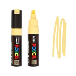 UNI POSCA MARKER PC-8K 9 Žuti Posca markeri sa debelim i tankim poklopcem