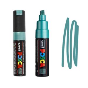 UNI POSCA MARKER PC-8K 18 Metalni zeleni Posca marker sa širokim vrhom