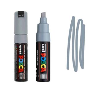 UNI POSCA MARKER PC-8K 22 Sivi marker brenda Posca sa ravnim vrhom