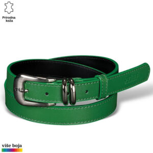 ŽENSKI KOŽNI KAIŠ 227 14 Zeleni kožni kaiš Princ Leather sa metalnom kopčom.