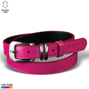 ŽENSKI KOŽNI KAIŠ 227 10 Roze kožni kaiš sa metalnom kopčom