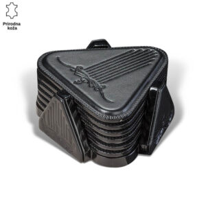 Kožni trouglasti podmetači sa reljefnim detaljima