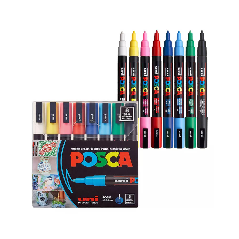 3M-basic Set od osam Posca markera u različitim bojama