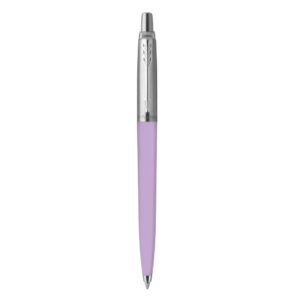 Parker Ho Jotter Lilac 2 Ljubičasta hemijska olovka brenda Parker sa srebrnim detaljima.