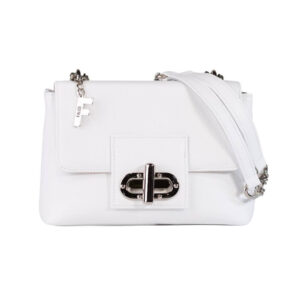 Falco house zenska kozna torba bele boje