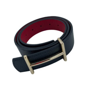 Kozni kais miron ivkovic, dvostrani, sa dva lica, teget i crvene boje