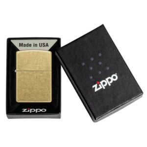 ZIPPO UPALJAČ STREET BRASS 48267 2 Zippo upaljac chroome brass zlatne boje sa kutijom